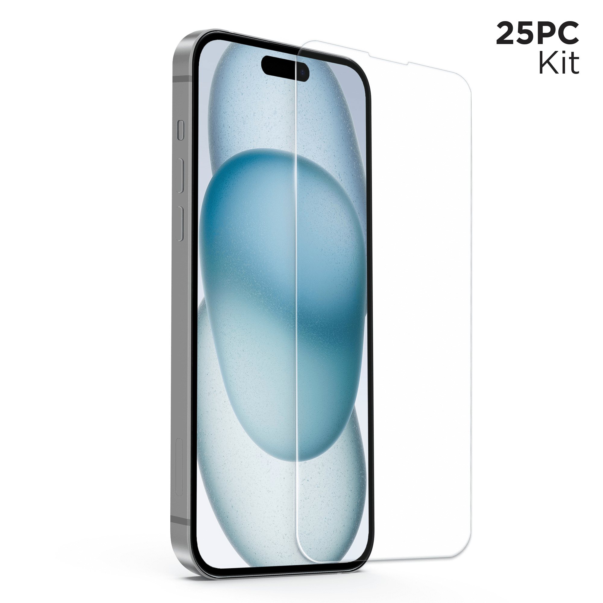 Naztech IntelliShield HD Tempered Glass 25pc Bundle Kit for iPhone 15 Pro