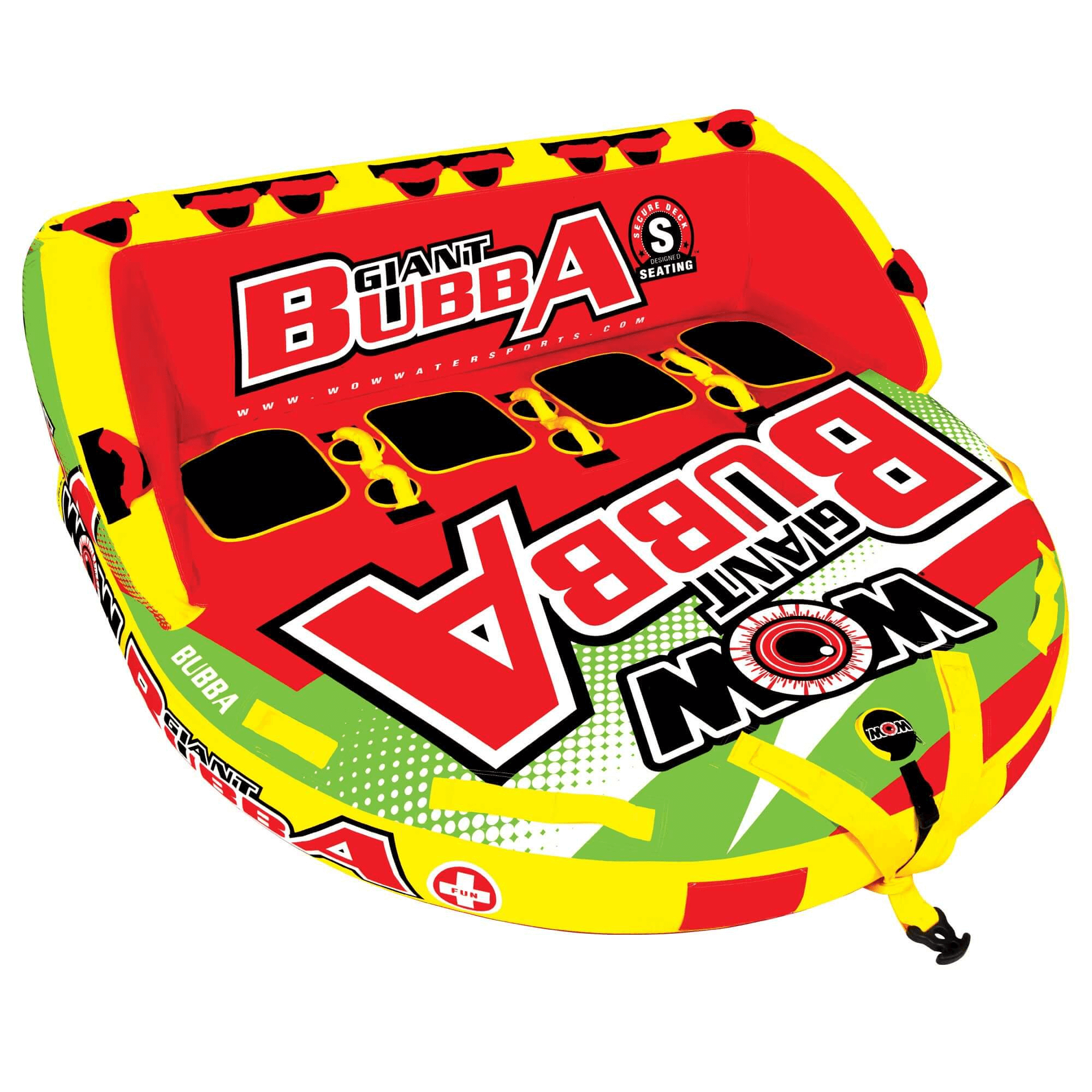 WOW Watersports Big Bubba 1 to 4 Person Inflatable Towable Deck Tube
