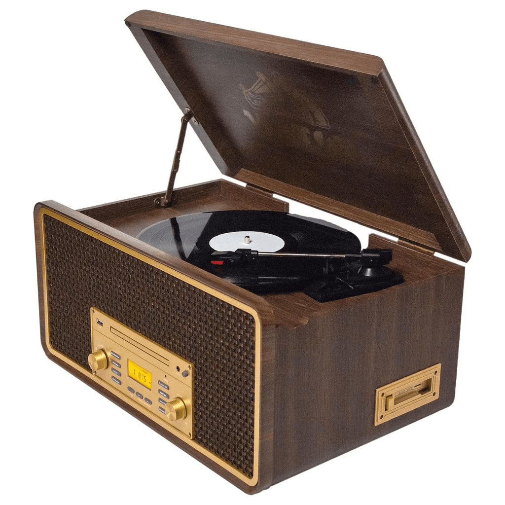 Victor Monument 8-in-1 Wood Music Center Espresso - Refurbished