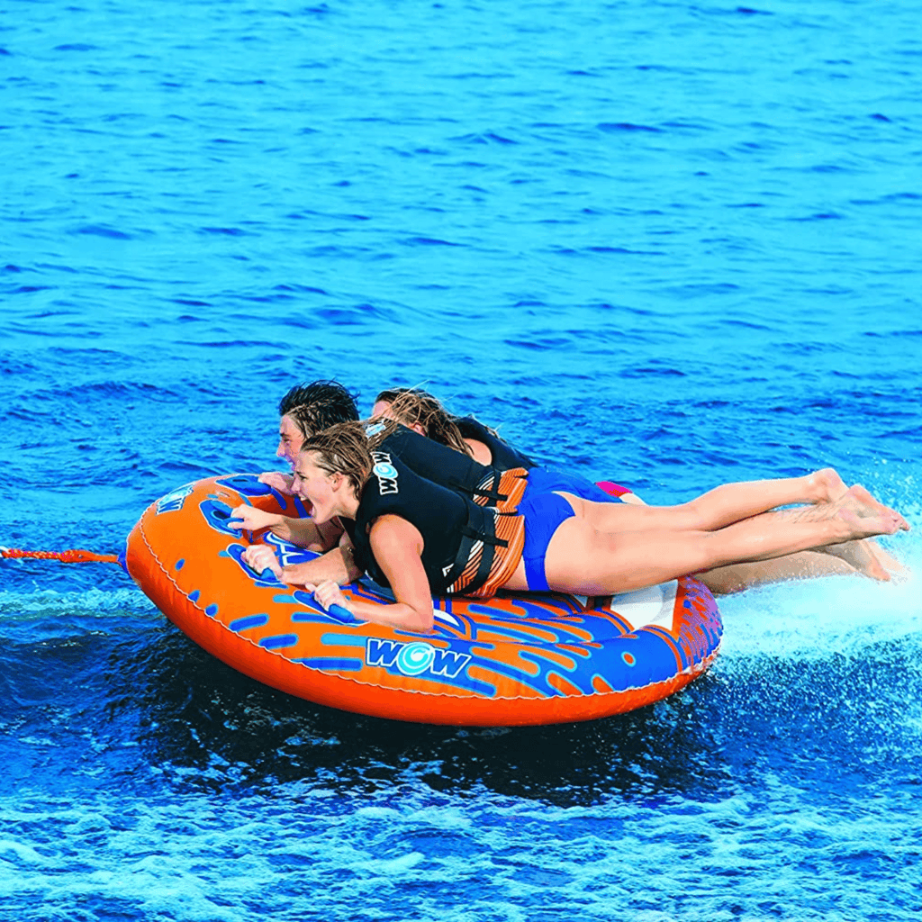 WOW Watersports Nova 3 Person Towable Deck Tube with Foam Handles