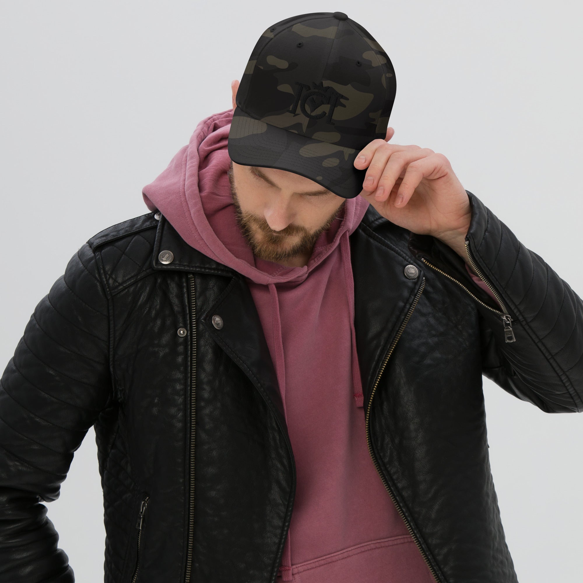 Crown Moto Logo 3D Embroidered Flexfit Hat
