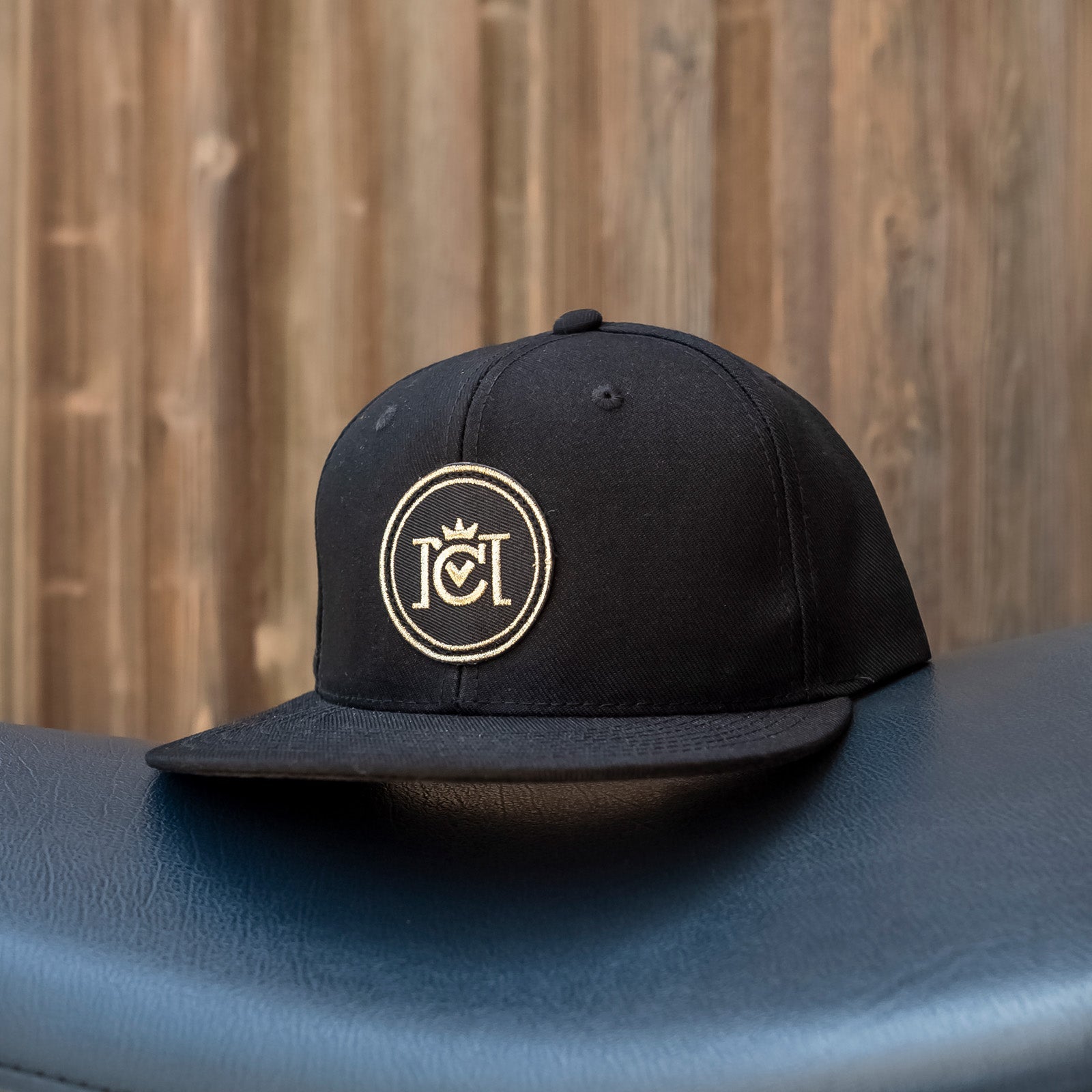 Crown Moto Gold Standard Black Snapback Hat