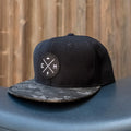 Crown Moto "Legend" Black/Digital Camo Snapback Hat