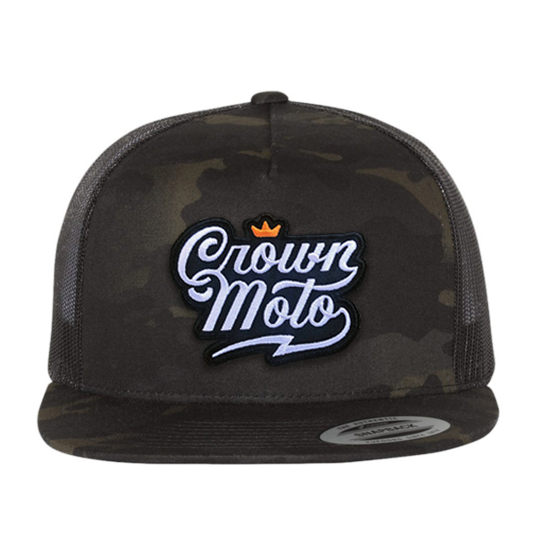 Crown Moto 'Script' Patch Black Ops Trucker Hat