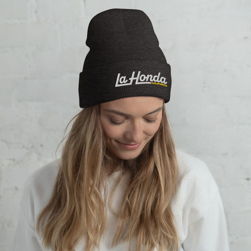 La Honda California Embroidered Cuffed Beanie