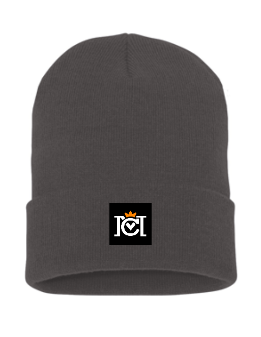 Crown Moto Tag Cuffed Beanie