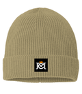Crown Moto Tag Fine Rib Knit Beanie