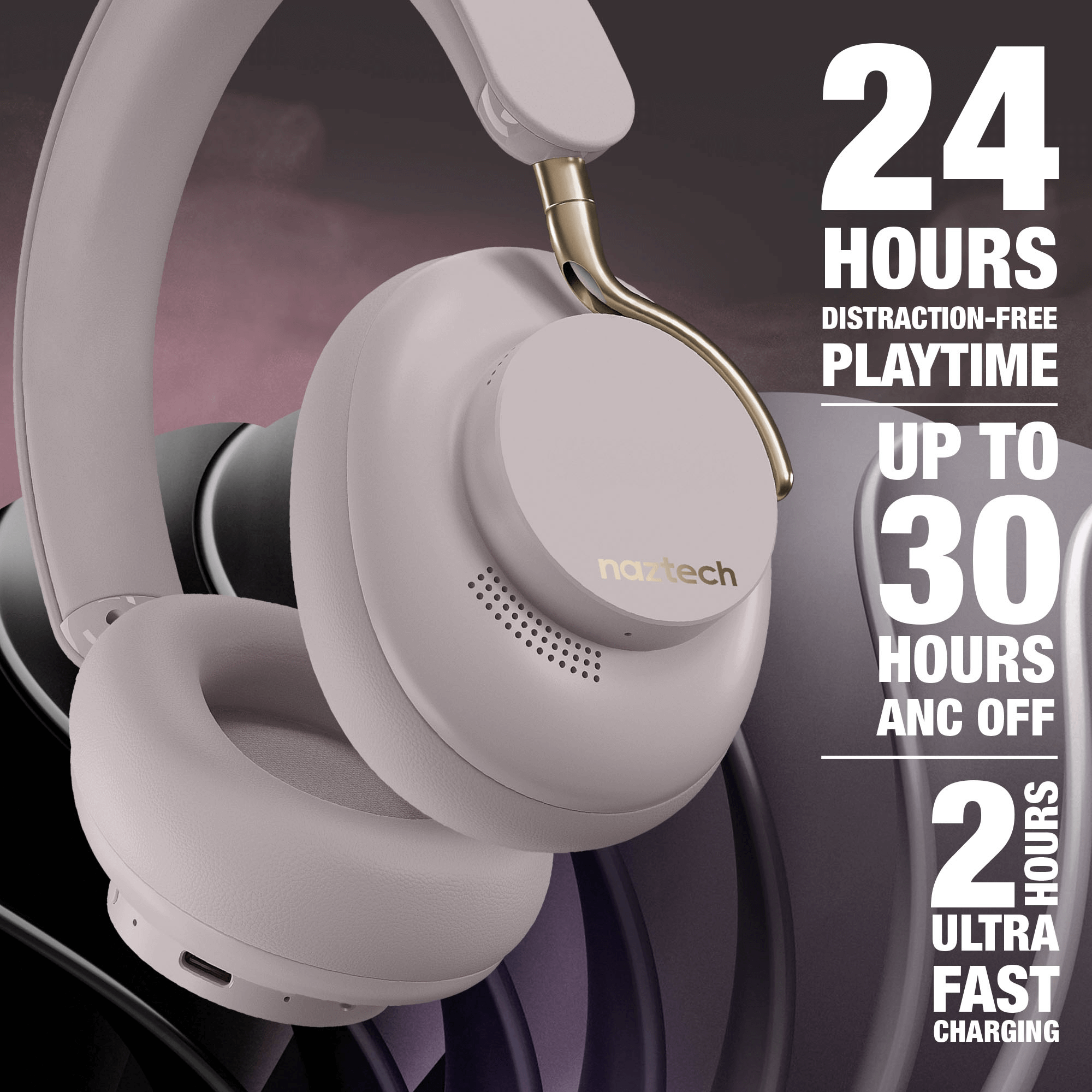Naztech Aura 360 ANC Wireless Headphones