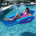 WOW Watersports Modern Lounger Pool Float with Cup Holder and Reclining Back