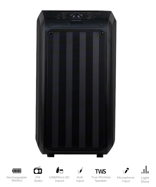 IQ Sound 2 x 6.5" Sound Traveler Portable Backpack Speaker