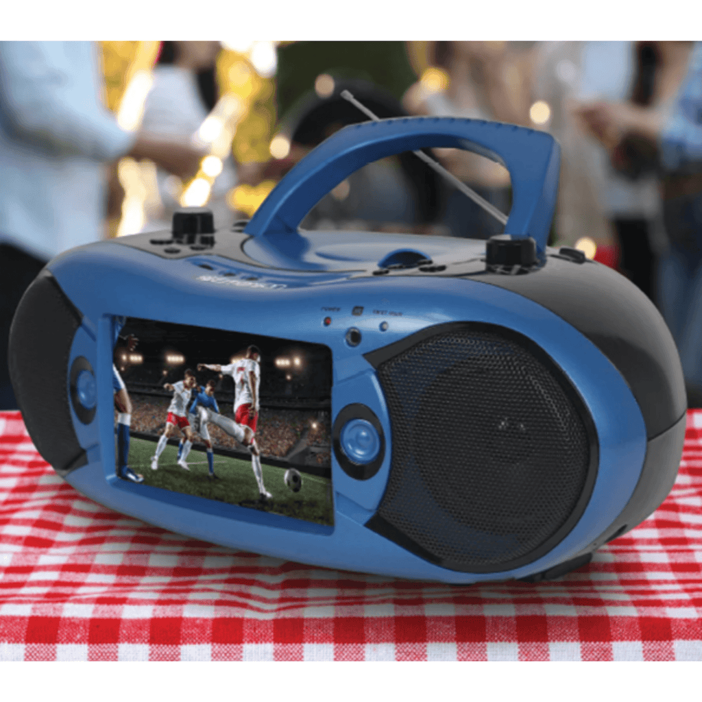 Emerson 7" Bluetooth DVD Boombox Blue - Refurbished