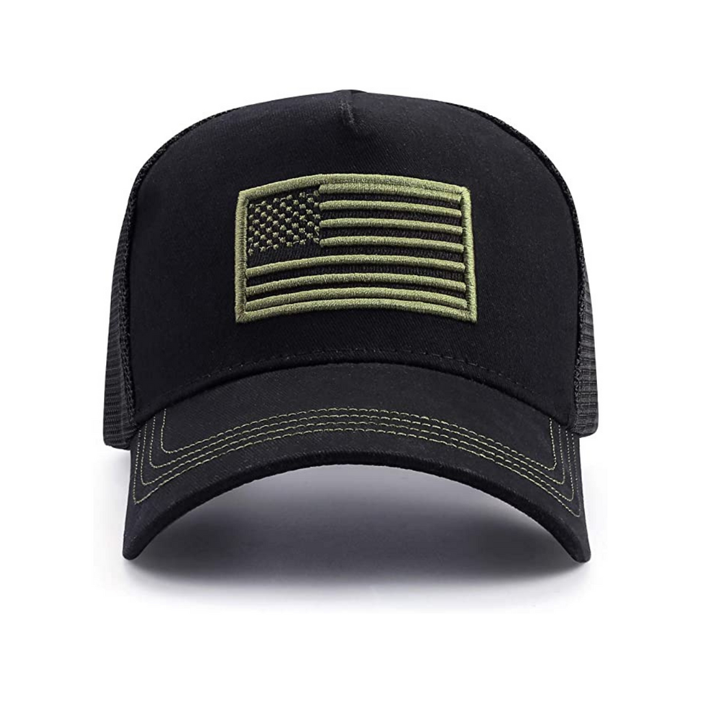 JupiterGear American Flag Trucker Hat with Adjustable Strap | Breathable & Unisex