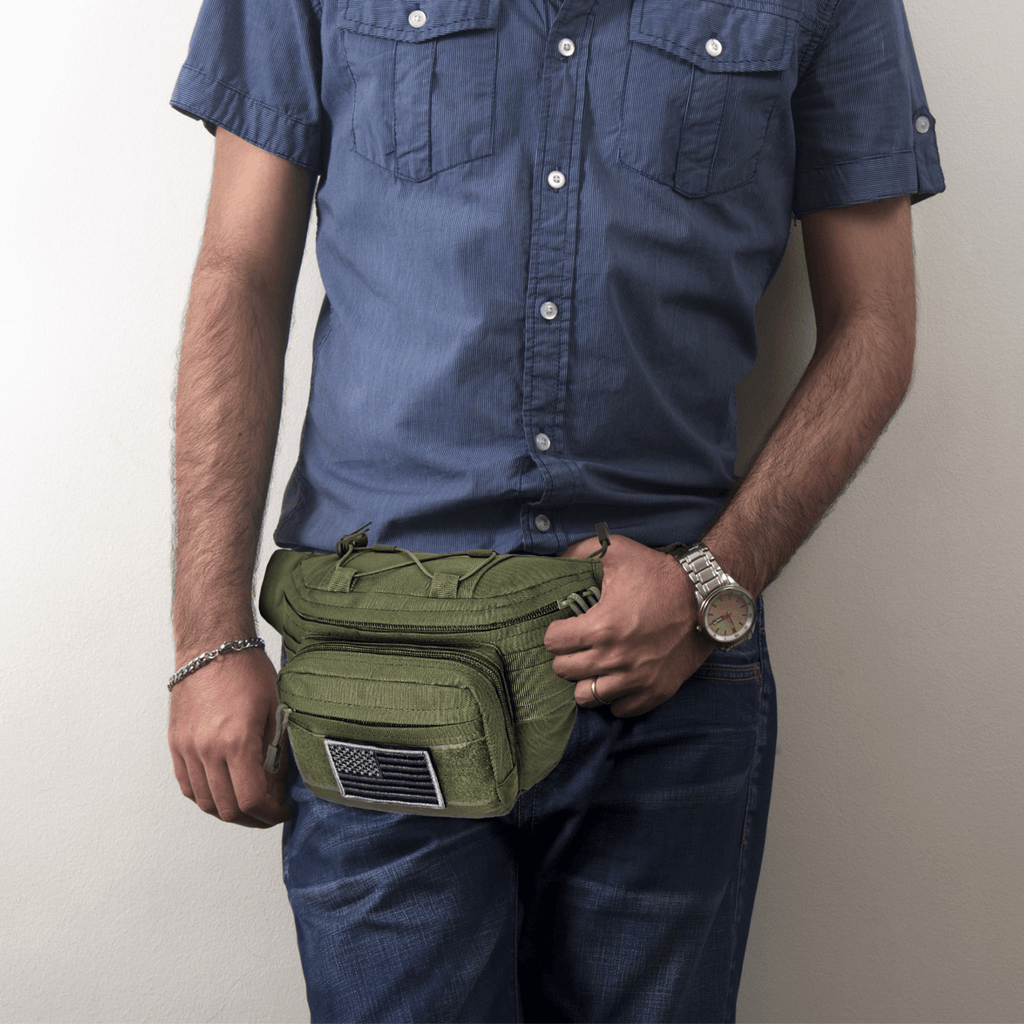 XGear Tactical Hunting Fanny Pack with USA Flag Patch