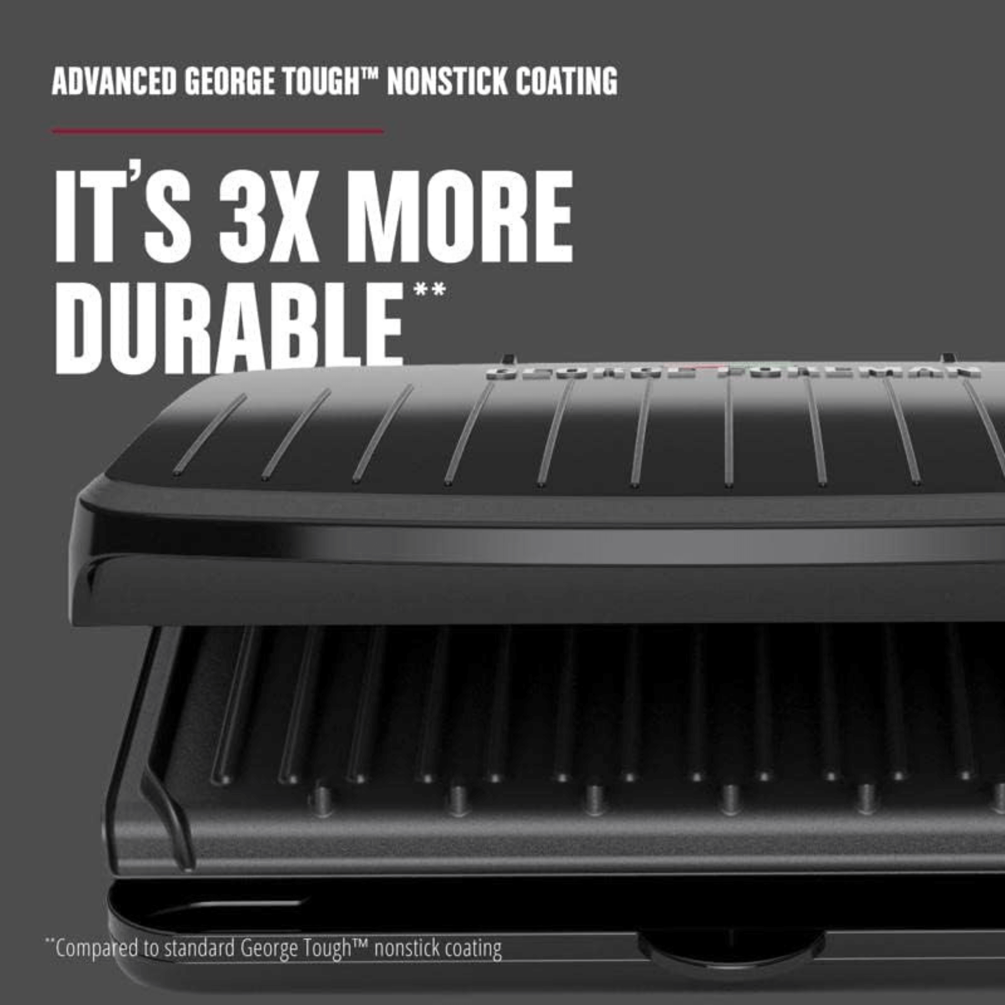 George Foreman 5-Serving Classic Plate Electric Indoor Grill and Panini Press