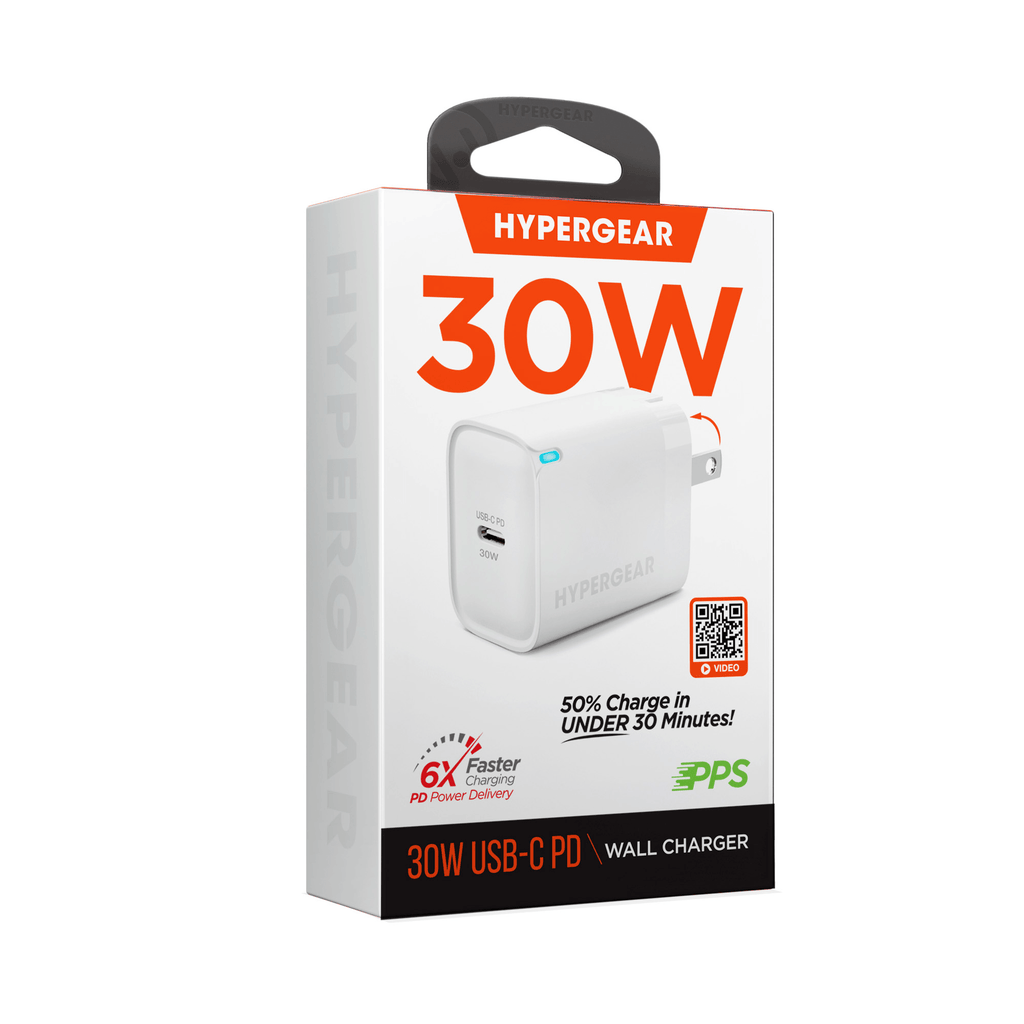 HyperGear 30W USB-C PD Fast Wall Charger with PPS