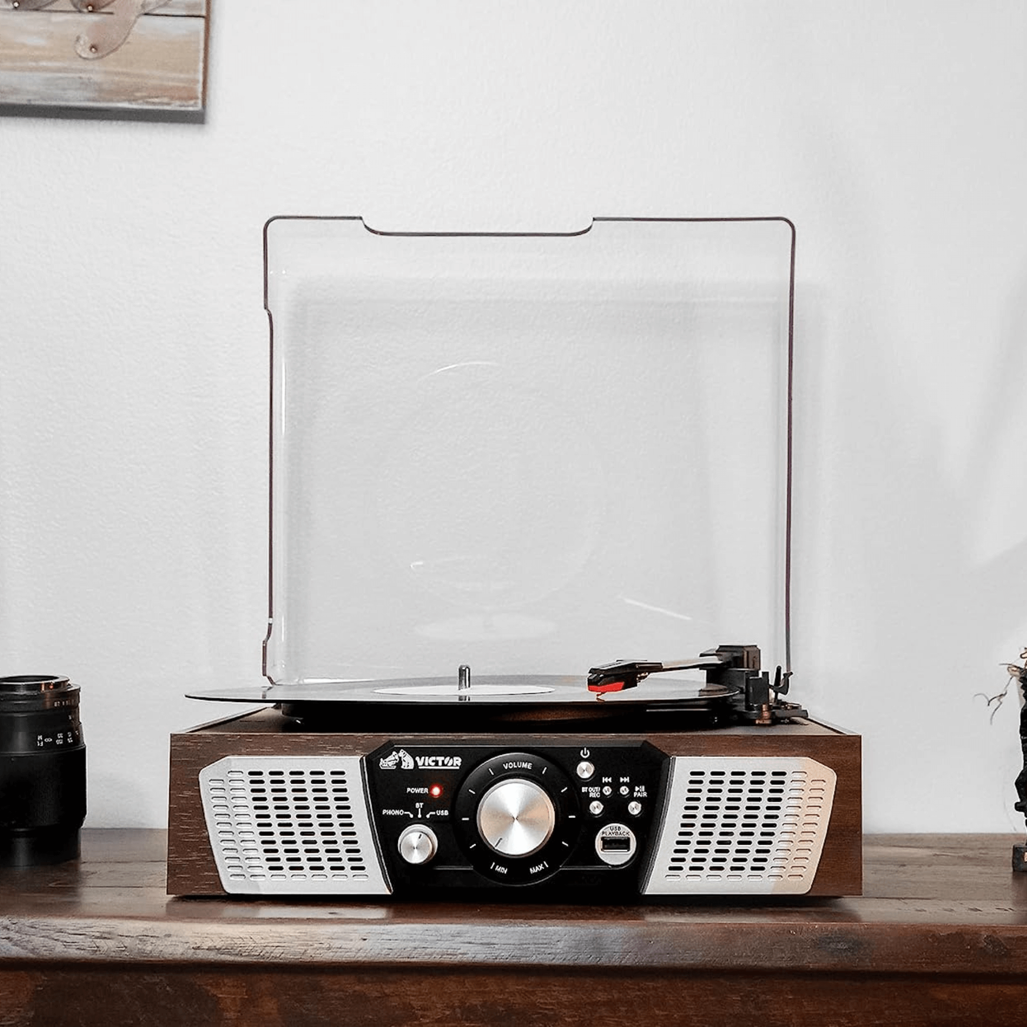 Victor Lakeshore 5-in-1 Hybrid BT Turntable System Espresso - Refurbished