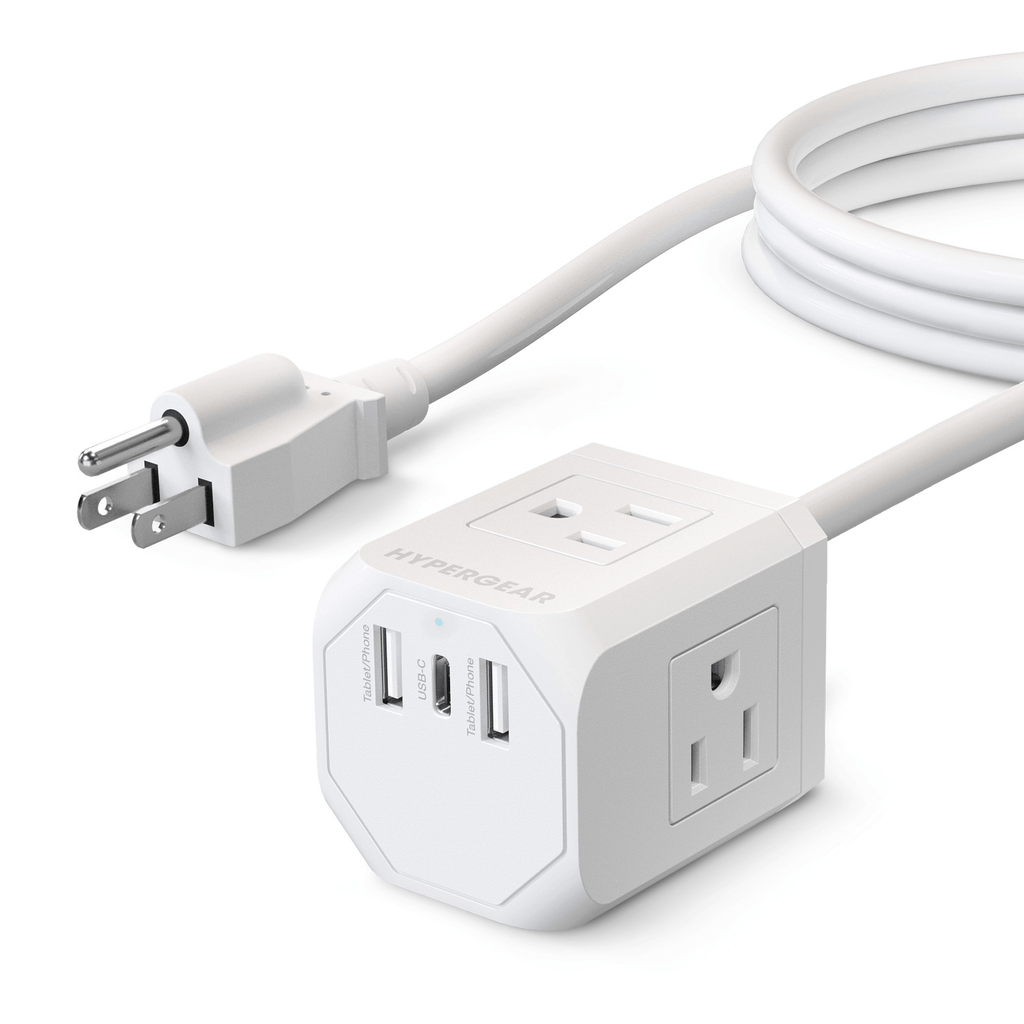 HyperGear Cube Multi-Port Power Strip Extension Cord
