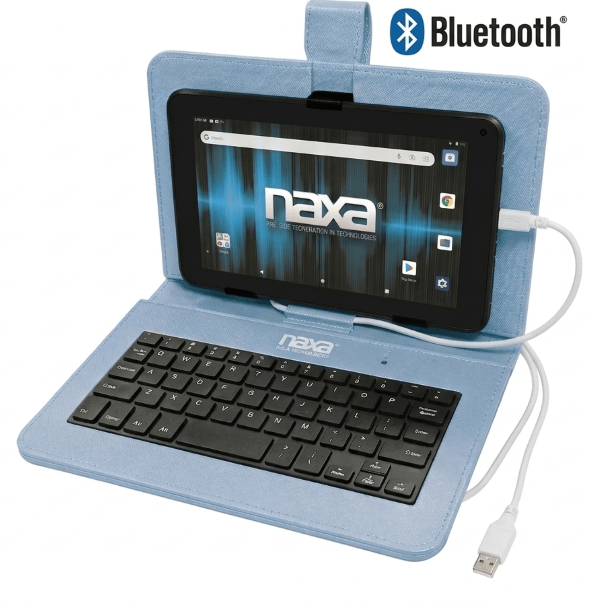 Naxa 10.1" Core Android 11 Tablet Kit Blue - Refurbished