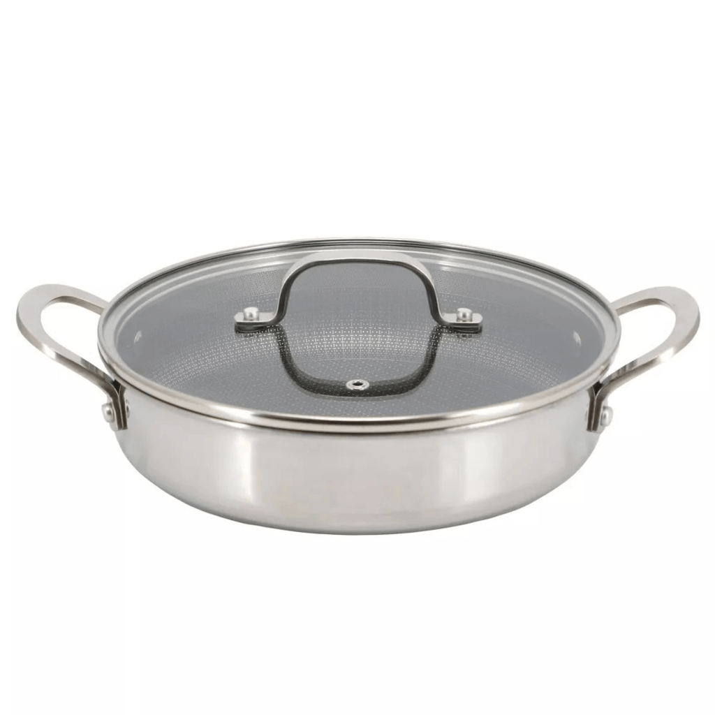 Better Chef 9-Inch 3-Ply Stainless Steel Nonstick Deep Fry Pan with Lid
