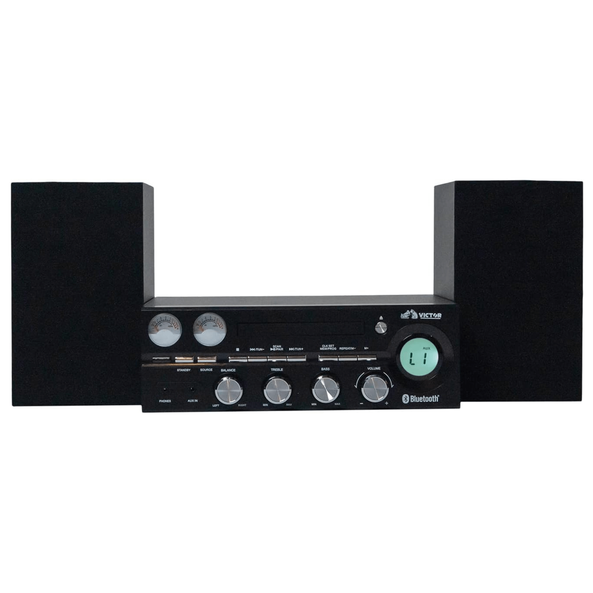 Victor Milwaukee 50W Desktop CD Stereo System Black - Refurbished