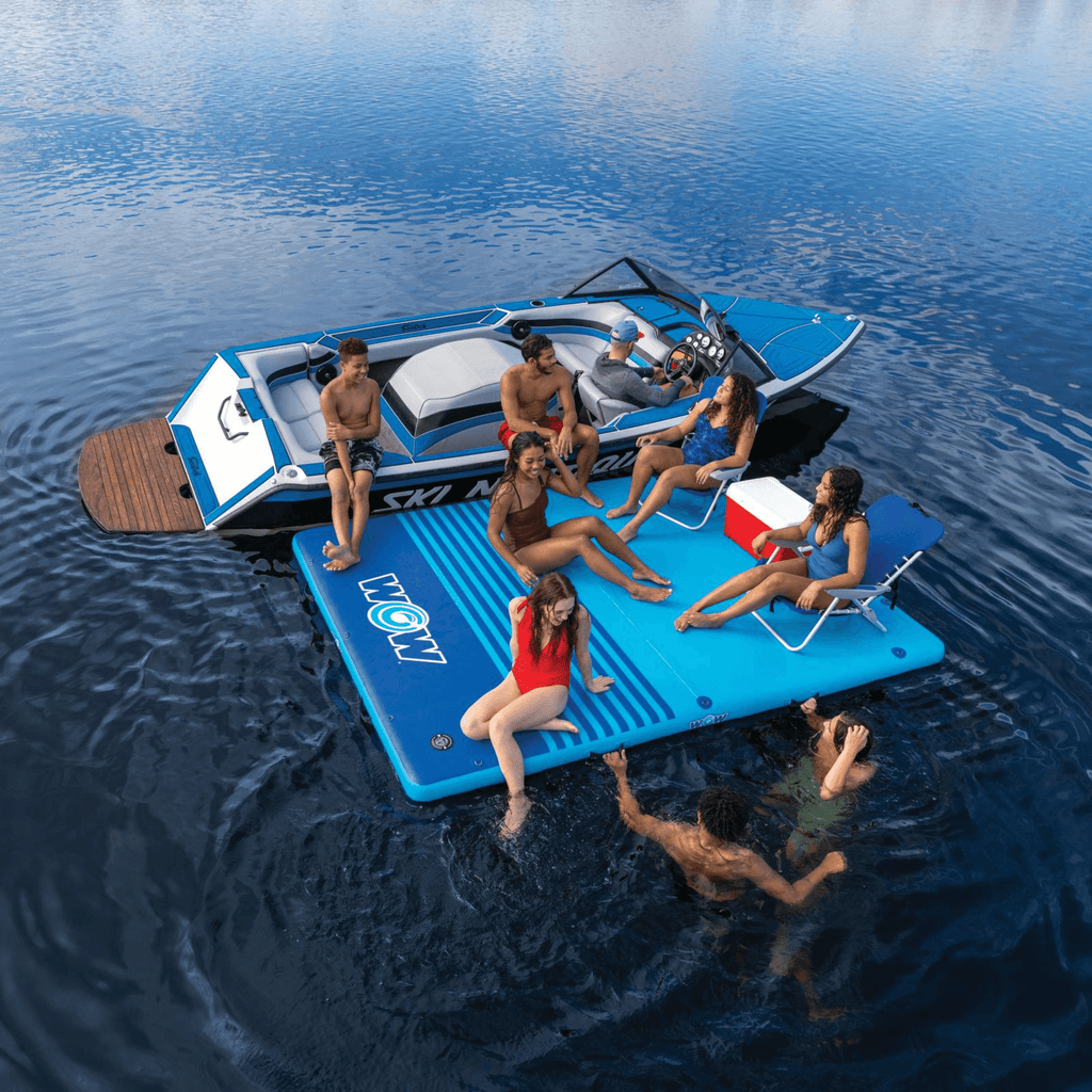 WOW Watersports 8'x5'x6" Drop Stitch Vacation Station Dock w 4 Handles