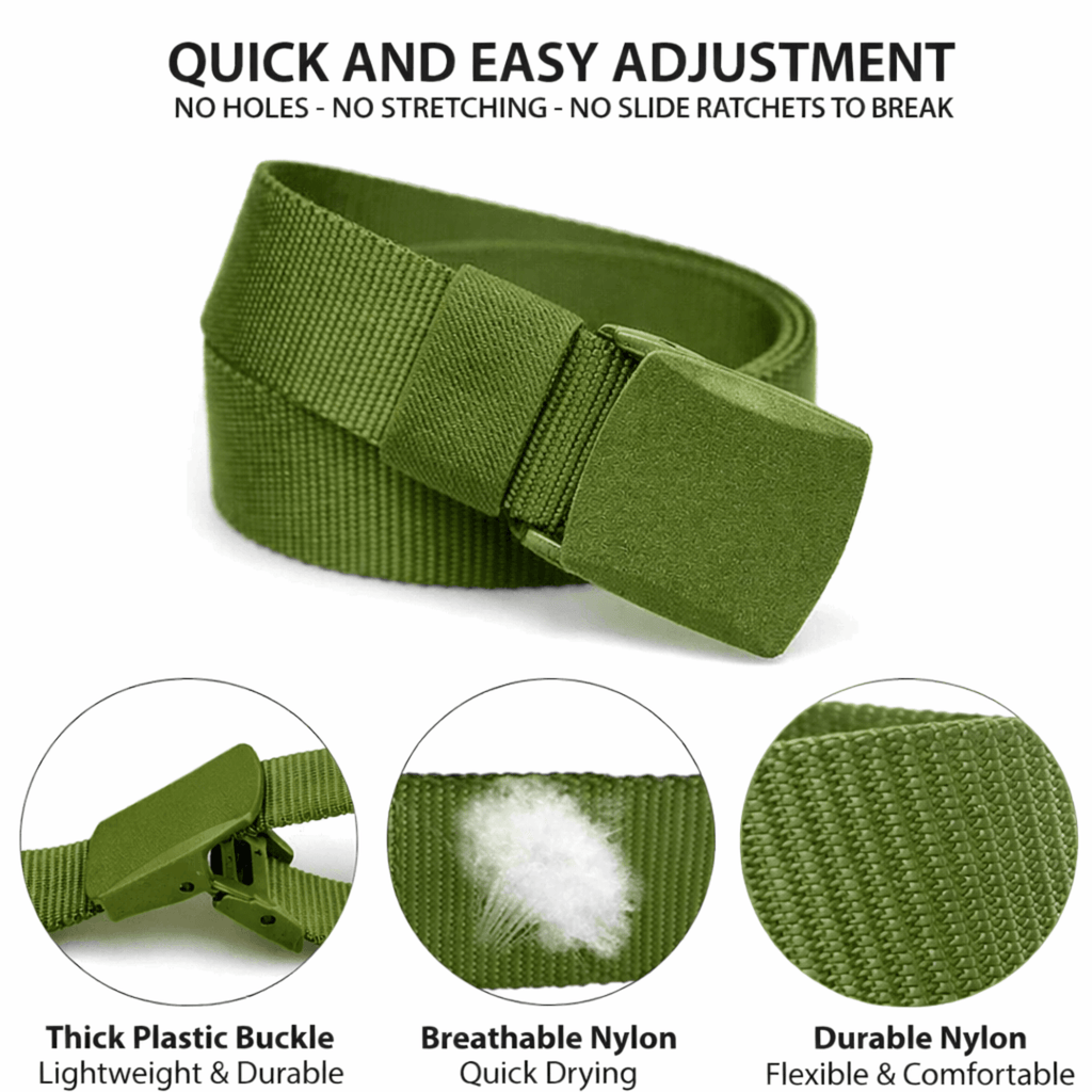 XGear Tactical Adjustable Nylon Belt with Plastic Buckle
