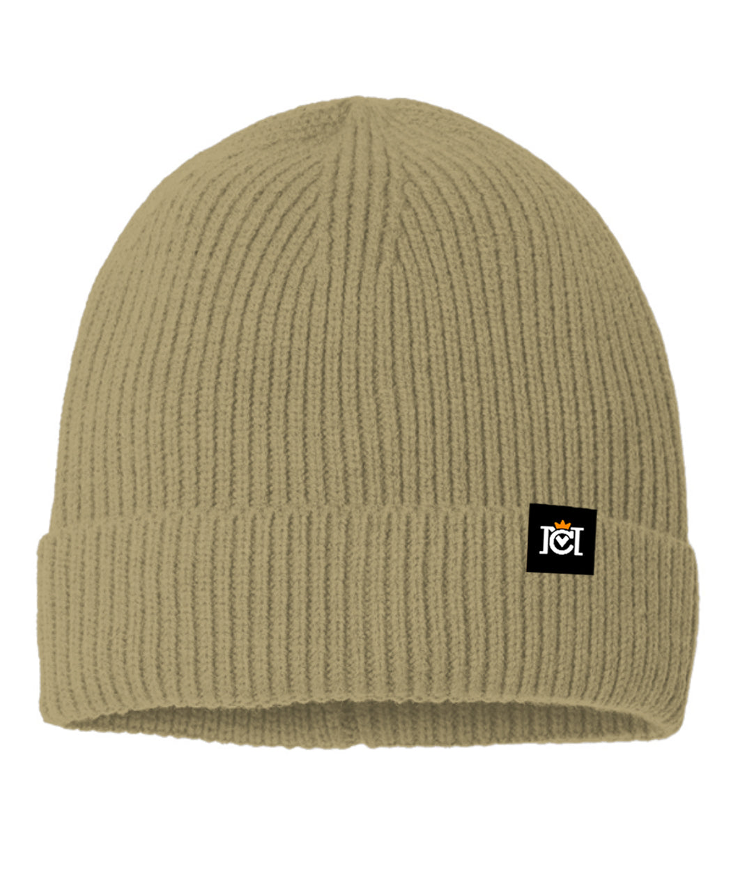 Crown Moto Fine Rib Knit Beanie
