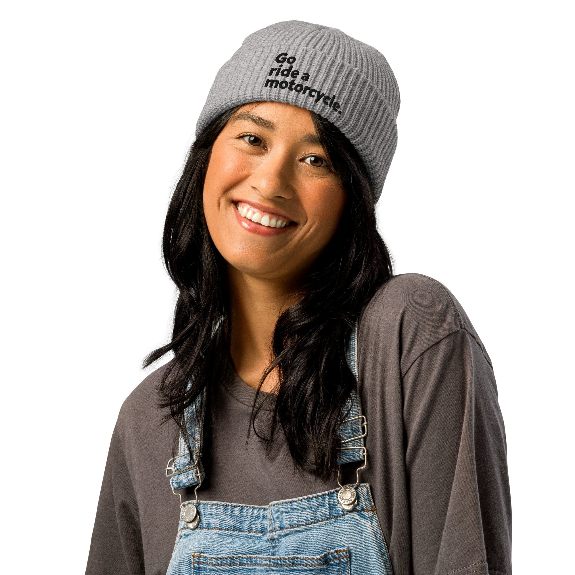"Go ride a motorcycle" Knit Fisherman beanie