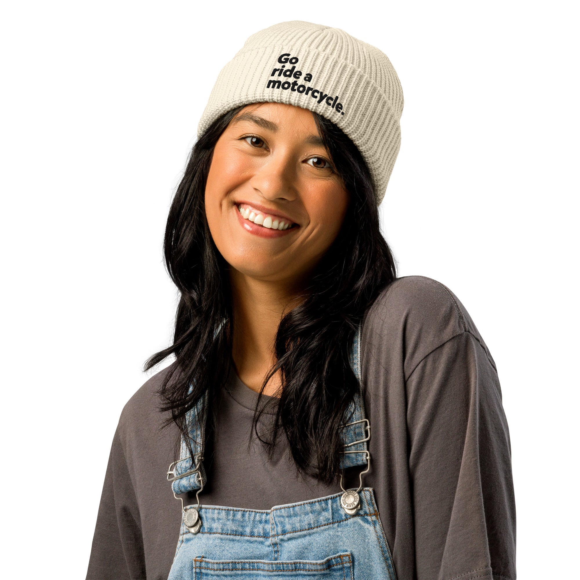 "Go ride a motorcycle" Knit Fisherman beanie