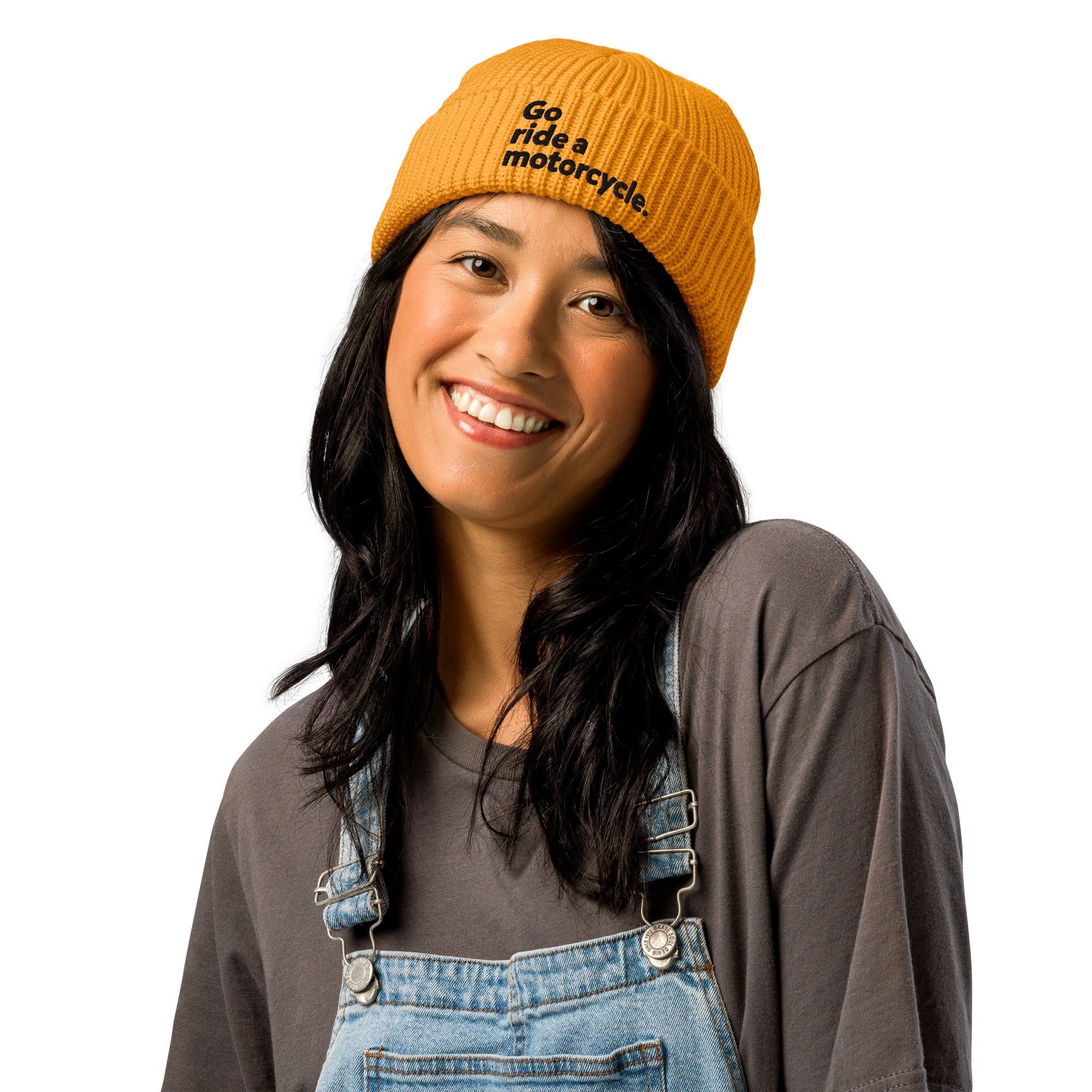 "Go ride a motorcycle" Knit Fisherman beanie