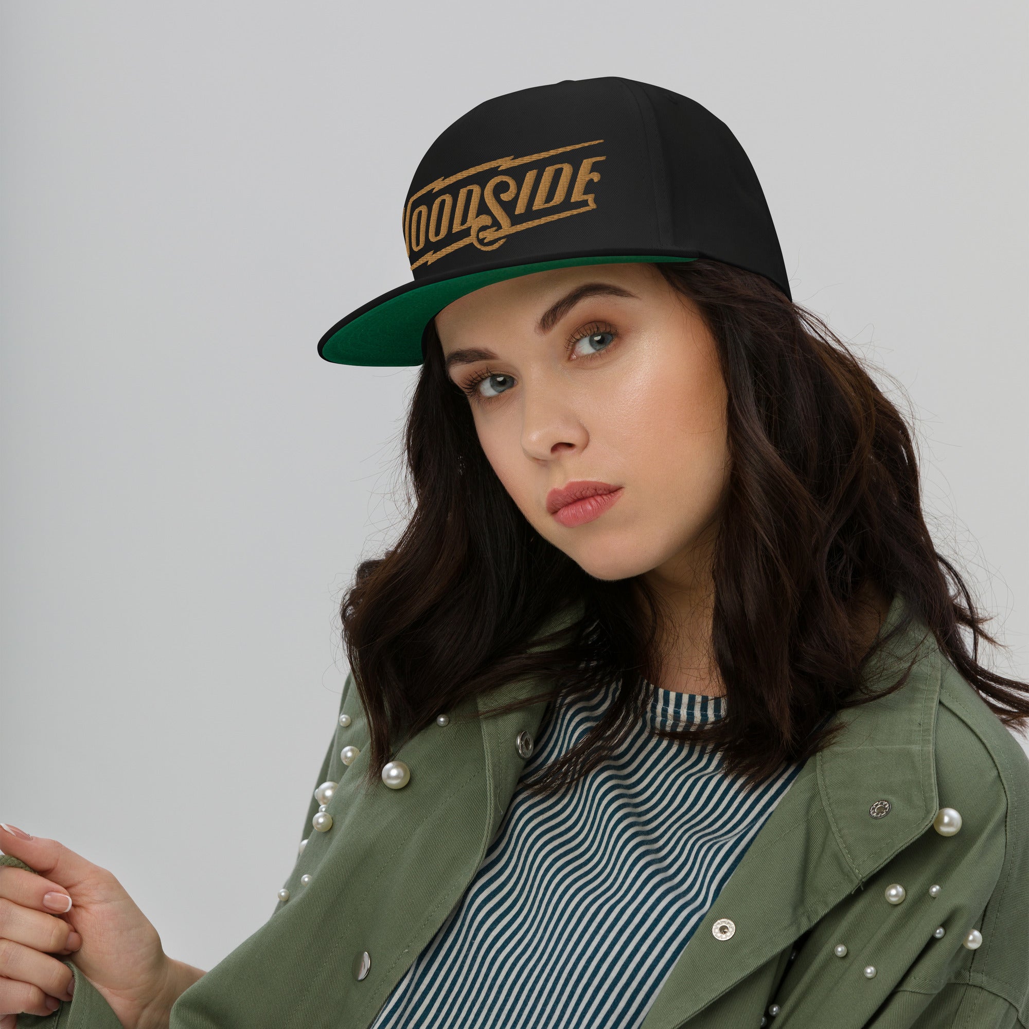 Woodside Brand "Old Gold" Embroidered Logo Hat