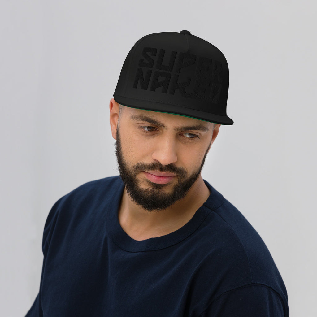 SUPERNAKED 3D Blackout Flat Bill Cap