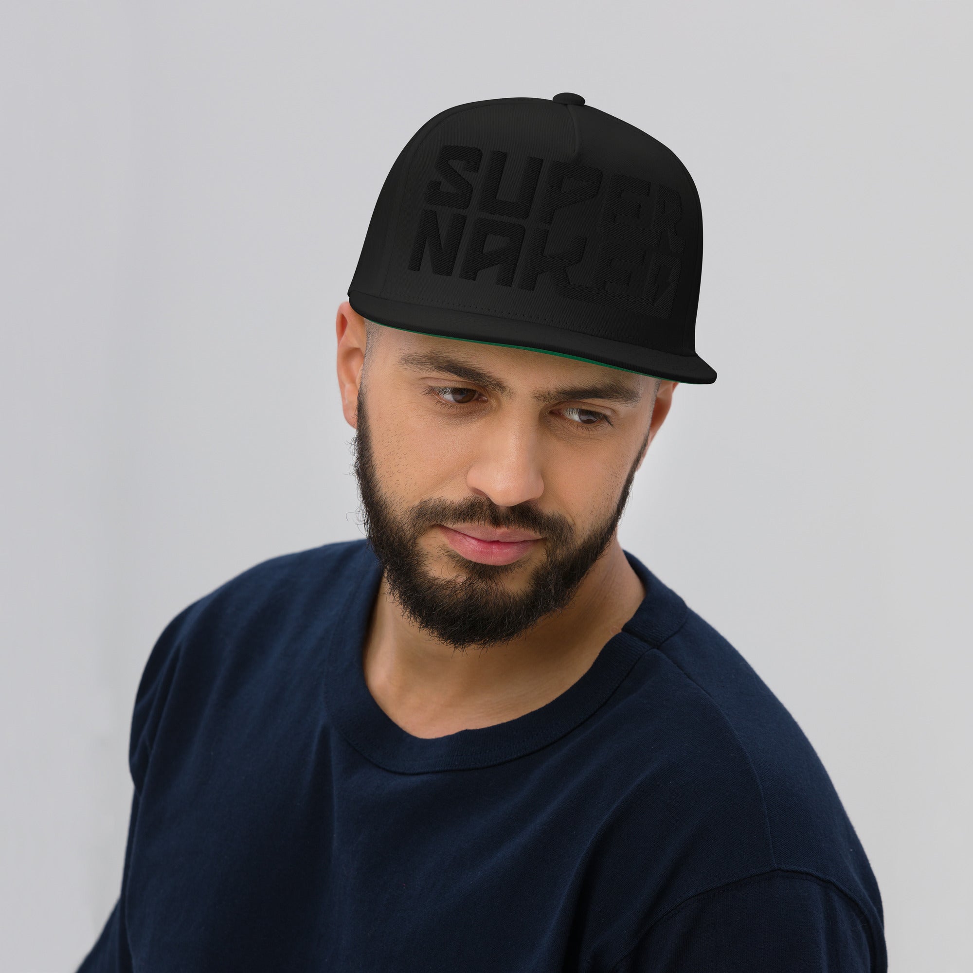 SUPERNAKED 3D Blackout Flat Bill Cap
