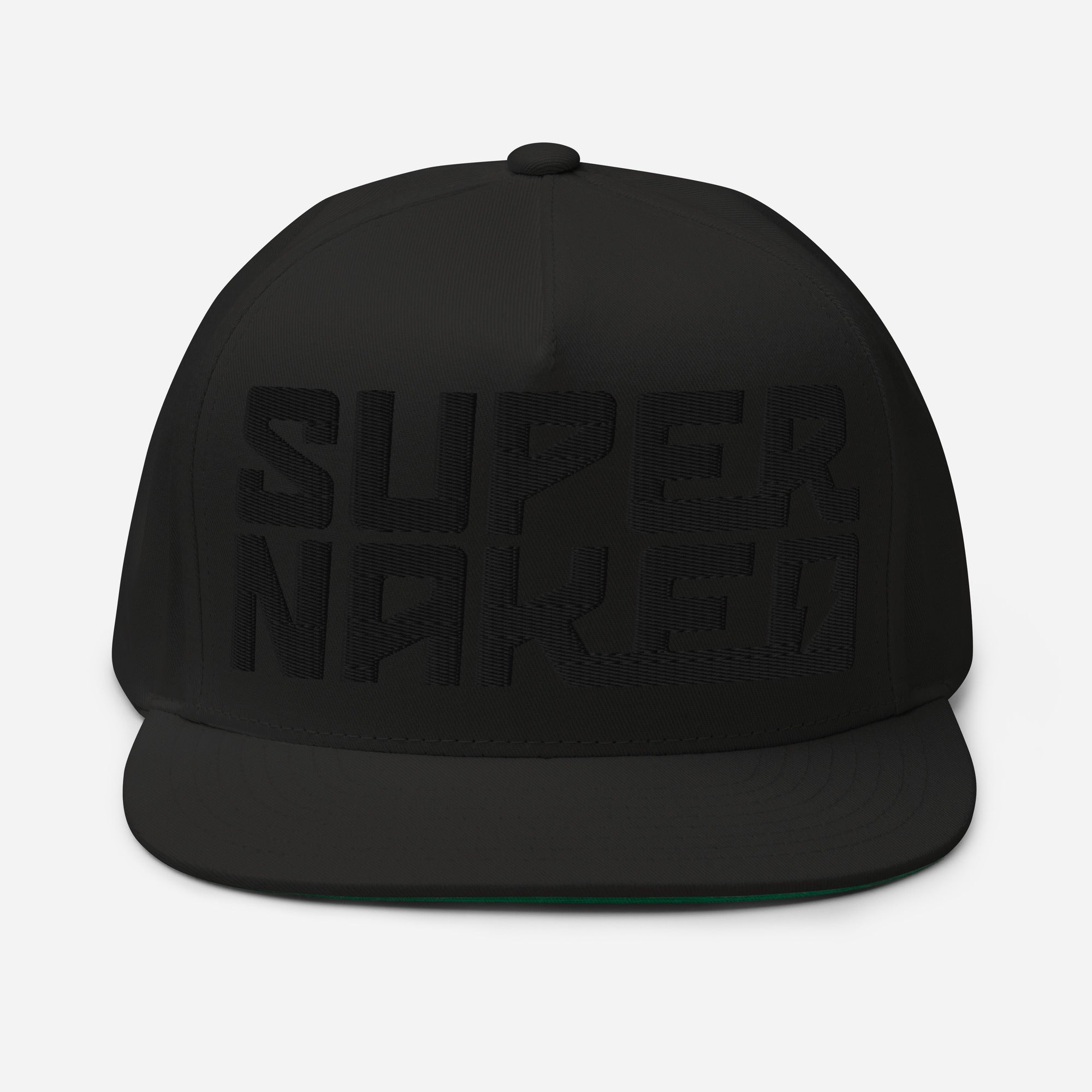 SUPERNAKED 3D Blackout Flat Bill Cap