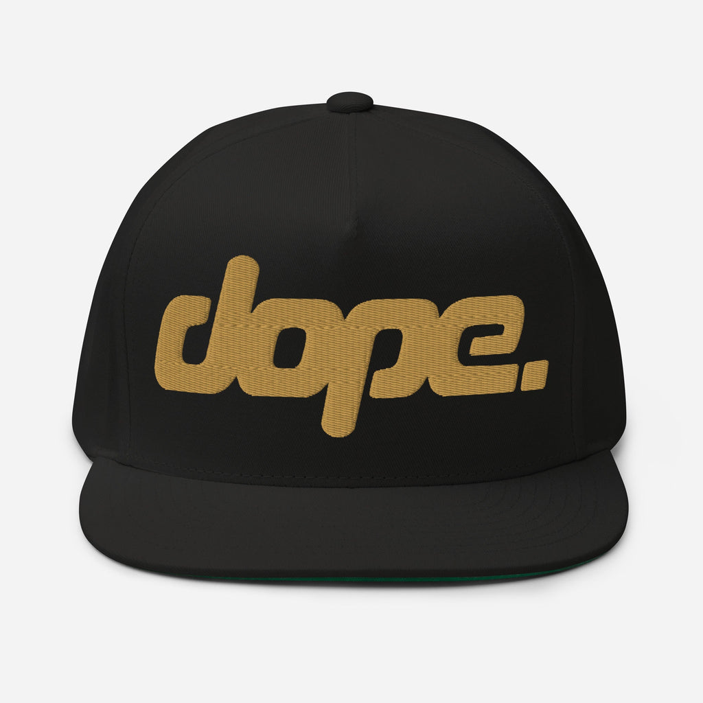 DOPE. 3D Embroidered Flat Bill Snapback