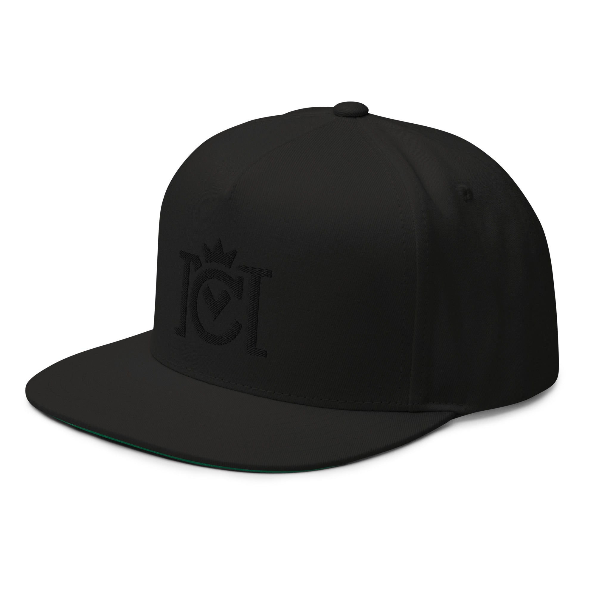 Crown Moto 3D Embroidered Blackout Logo Cap
