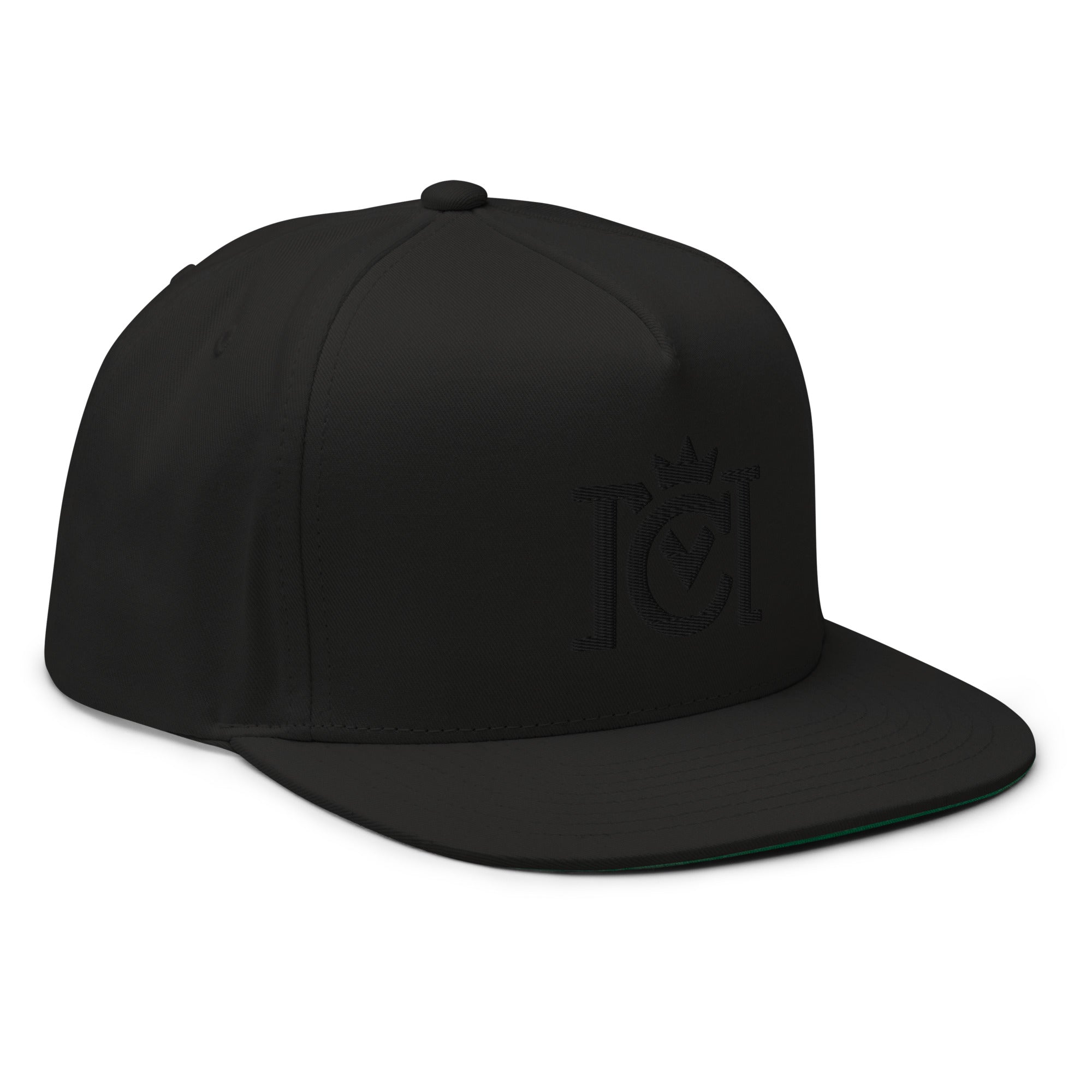 Crown Moto 3D Embroidered Blackout Logo Cap