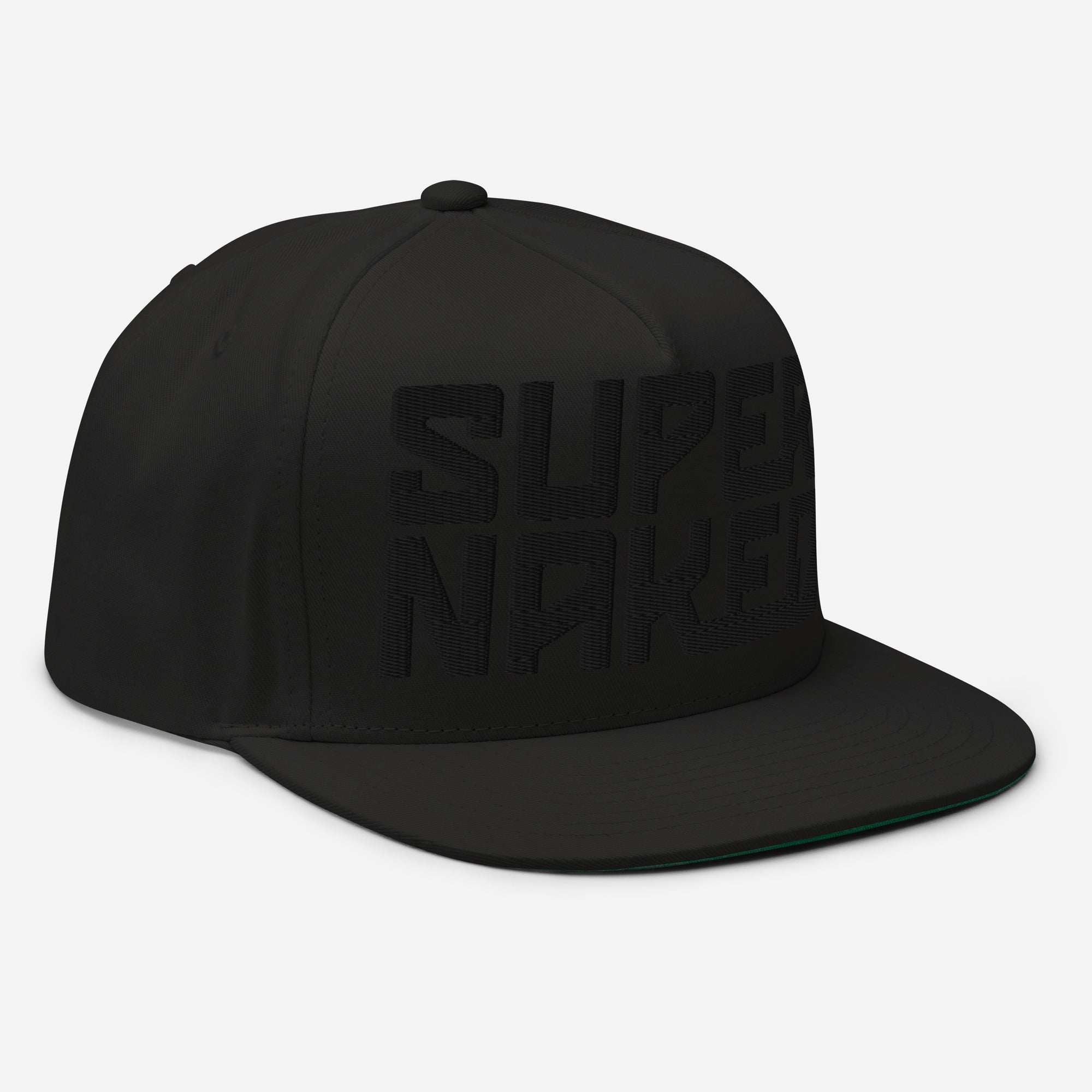 SUPERNAKED 3D Blackout Flat Bill Cap