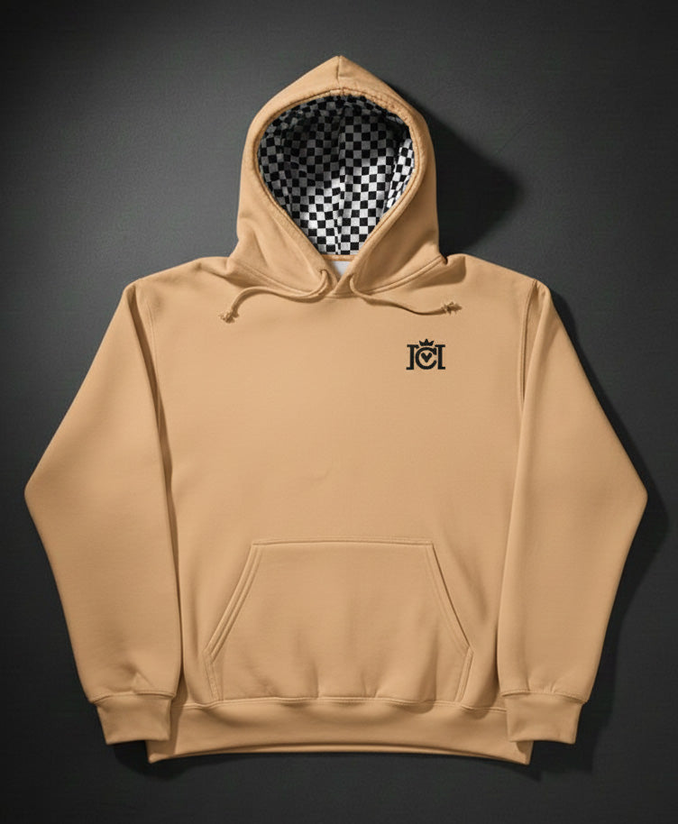Checkered Flag Embroidered Logo Hoodie