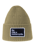 "Go ride a motorcycle" Sustainable Rib Knit Beanie