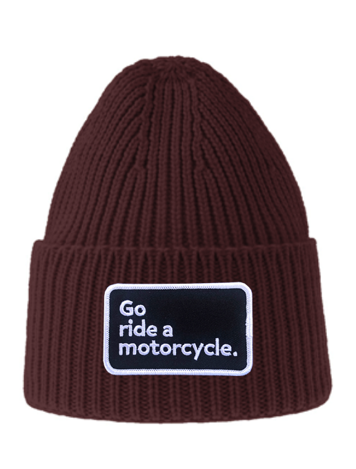 "Go ride a motorcycle" Sustainable Rib Knit Beanie