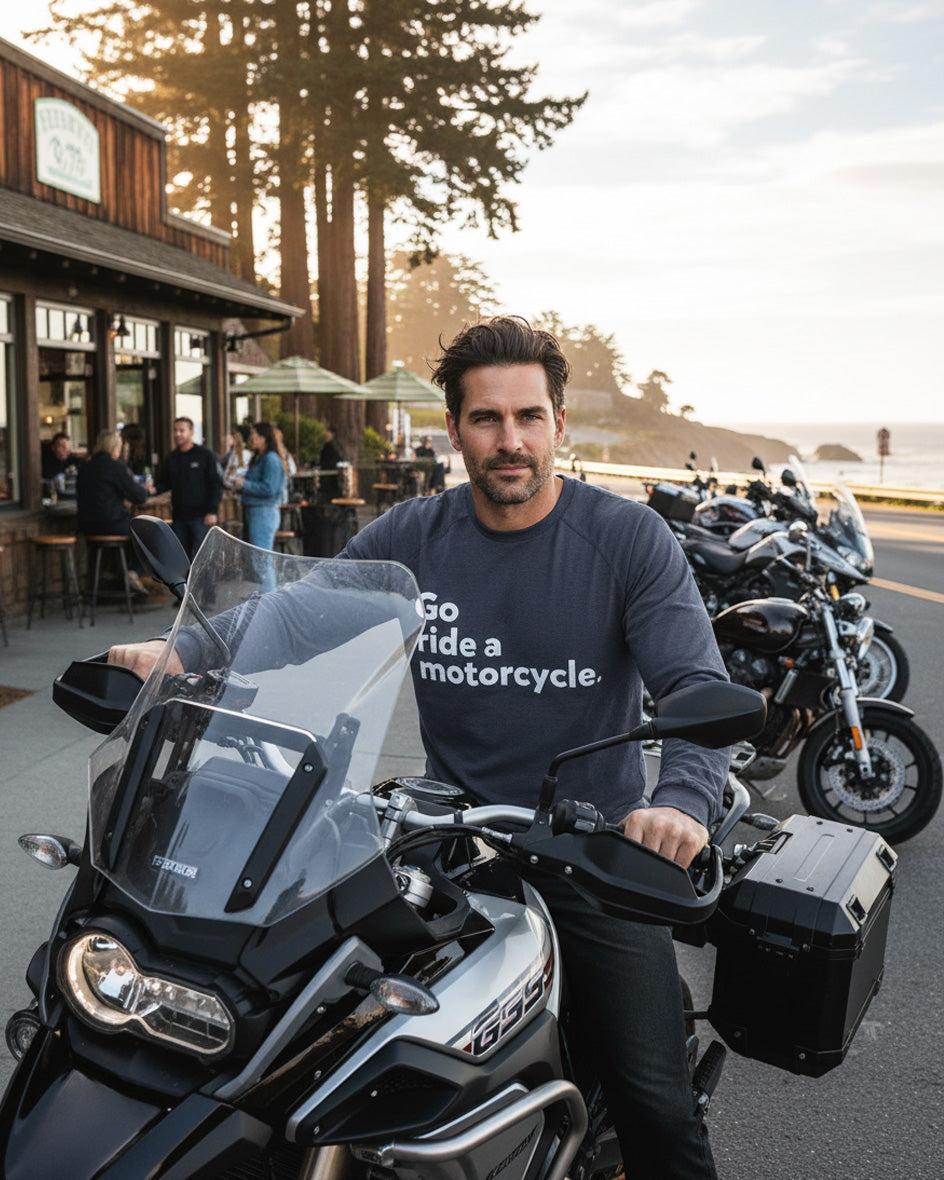 "Go ride a motorcycle" Raglan Long Sleeve
