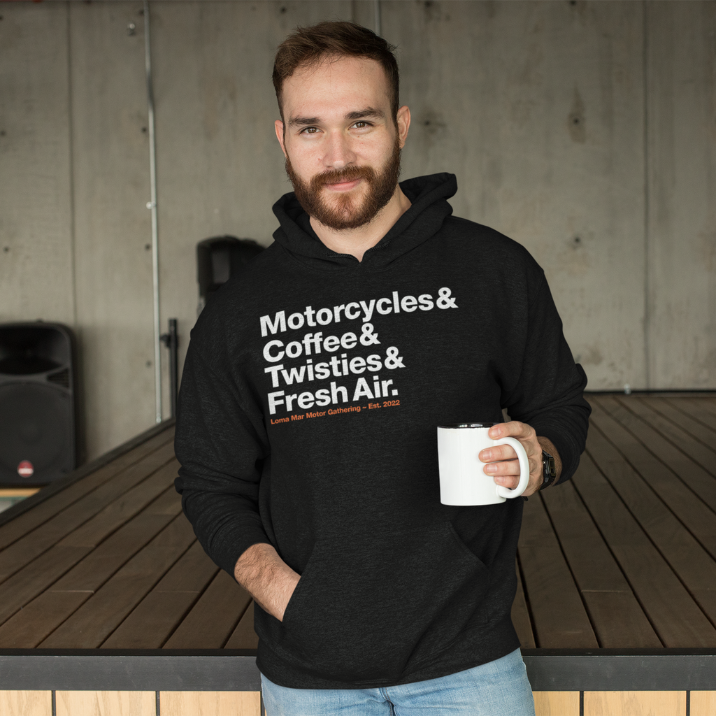 Loma Mar Motor Gathering Motorcyclist Hoodie