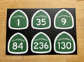 SF Bay Area Peninsula Highways Decal Sheet