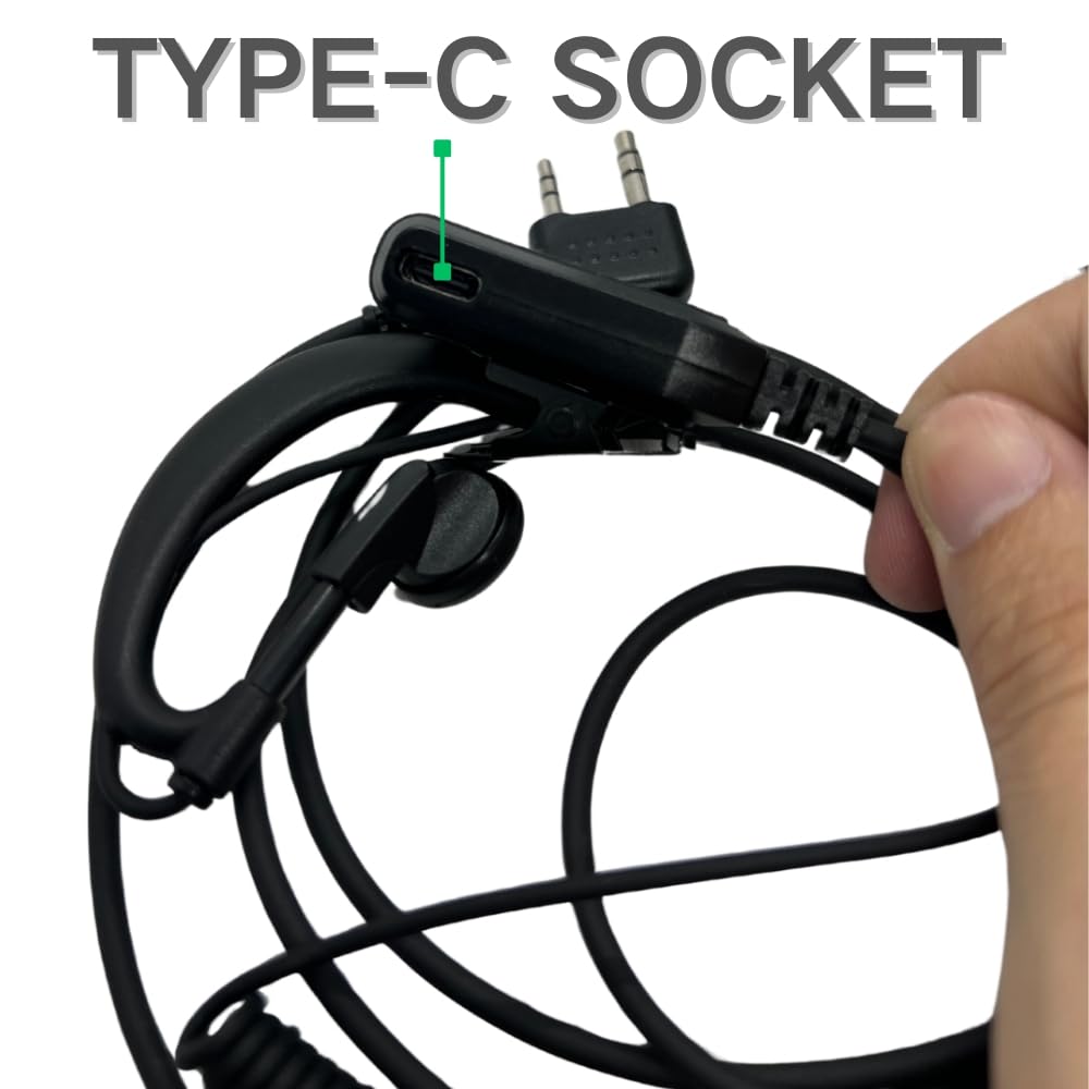 RUYAGE AI Noise-Cancelling PTT Earpiece for K-Type Radios