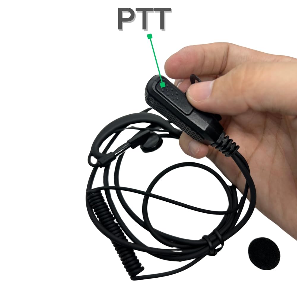 RUYAGE AI Noise-Cancelling PTT Earpiece for K-Type Radios