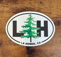 La Honda CA Oval Decal