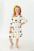 Iowa White Tigerhawk 3/4 Sleeve Pocket Twirl Dress