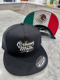 Crown Moto Script Patch Mexican Flag Snapback Trucker Hat