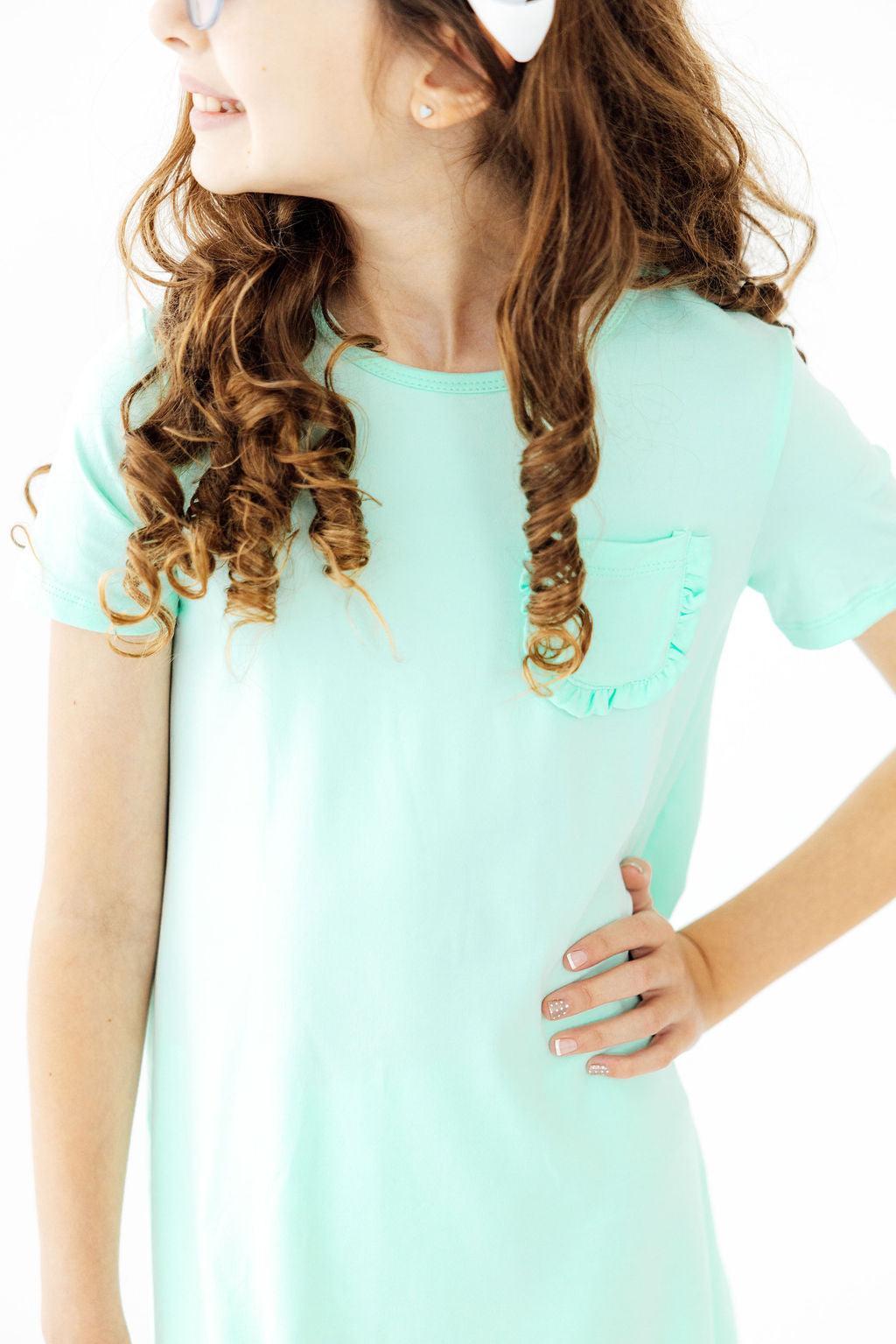 SALE Pastel Green T-Shirt Dress